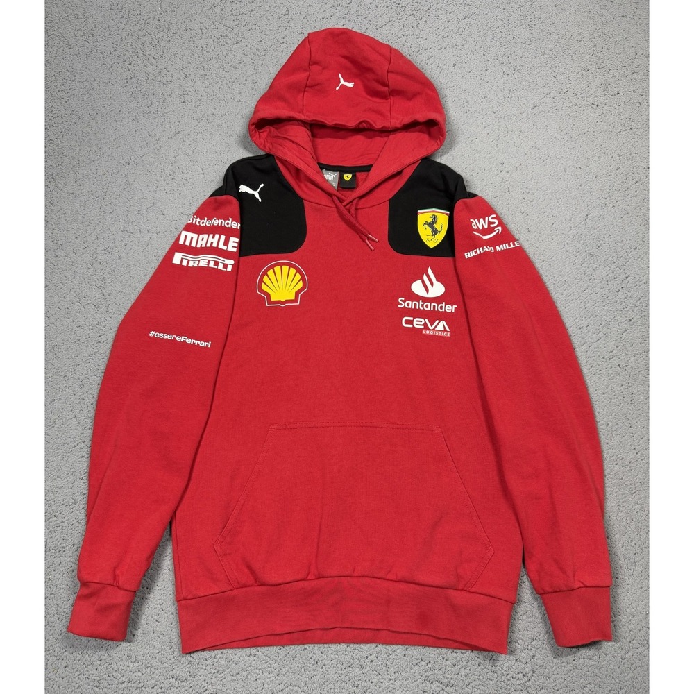 Ferrari Scuderia Hoodie Mens Medium Red Formula 1 F1 Racing Sweatshirt Puma